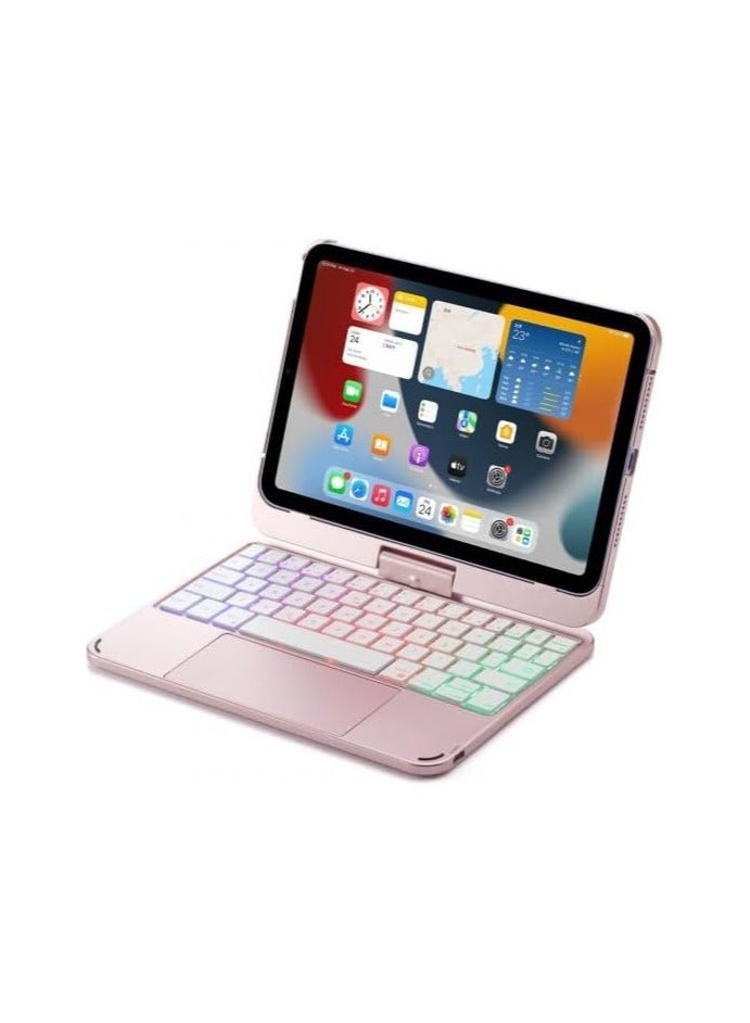 7-Colorful Backlit Keyboard Case Compatible with IPad Mini 7 8.3 Inch,2024 Release,(Model: A2995, A2996),Magnetic Levitation Keyboard with Touchpad