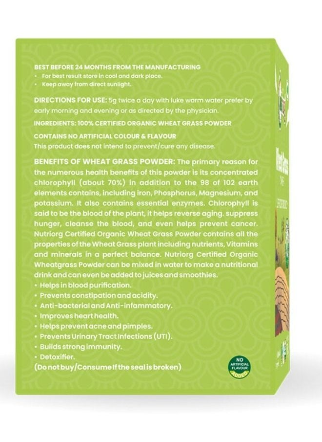 nutriorg - Organic Wheatgrass Powder 75g - Image 1