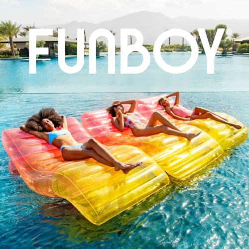 FUNBOY Giant Inflatable Luxury Clear Rainbow Chaise Lounger, Chair Pool Float for Adults, Perfect for a Summer Pool Party - Image 5
