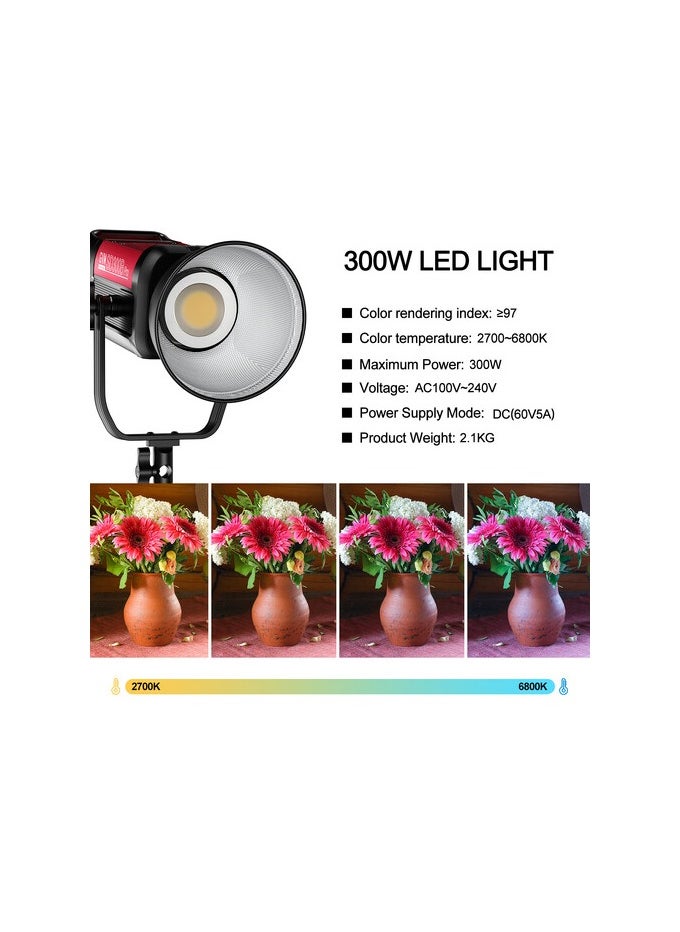 GVM Great Video Maker - GVM PRO SD300B BI COLOR VIDEO LED MONOLIGHT V MOUNT - Image 1