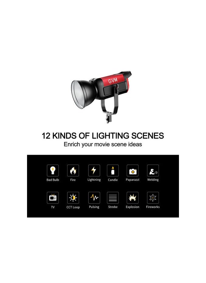 GVM Great Video Maker GVM PRO SD300B BI COLOR VIDEO LED MONOLIGHT V MOUNT  - Image 5