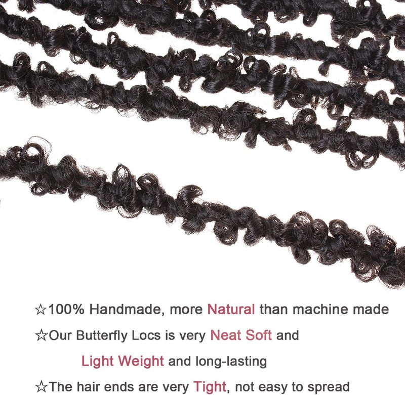 Leeven 30 Inch Long Butterfly Locs Crochet Hair 6 Packs Distressed Locs Crcoeht Braids Hair Natural Black Pre looped Synthetic Messy Goddess Butterfly Soft Locs Crochet Hair Extensions 1B# - Image 5