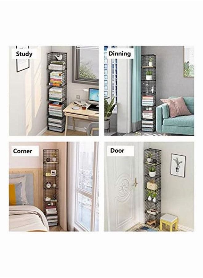 Generic - 5 Grid Corner Self Book Shelf Bookcase Metal Structure Easy Carry Easy Install - Image 1