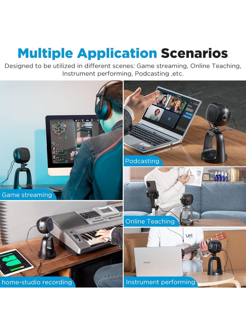 BOYA USB Computer Microphone for Live Streaming Gaming Condenser Podcast Asmr Mic for Studio Music Recording Video Voice Over for PC Windows Mac Laptop Desktop Phones YouTube by-CM6 - Image 4