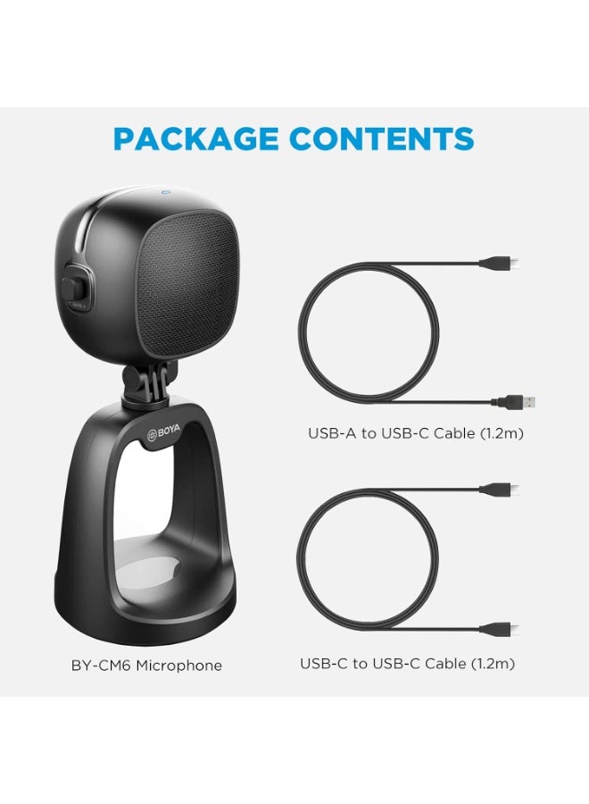 BOYA USB Computer Microphone for Live Streaming Gaming Condenser Podcast Asmr Mic for Studio Music Recording Video Voice Over for PC Windows Mac Laptop Desktop Phones YouTube by-CM6 - Image 3