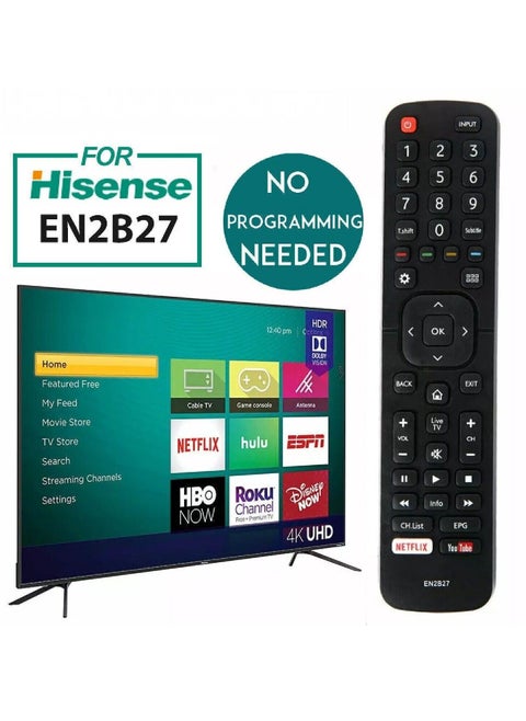 HISENSE TV Remote Control Smart Remote control EN2B27 OEM EN-2B27 RC3394402/01 3139 238