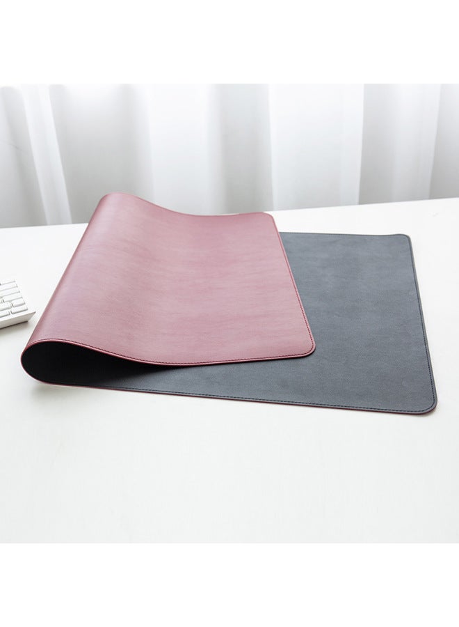 Leather Non-slip Mouse Pad Office Desk Mat Small Mouse Pad Double-sided Leather Pad Waterproof Mouse Pad Logo Printing-Color:25*21 Car Line-Pattern:Chinese Red + Black - Image 1