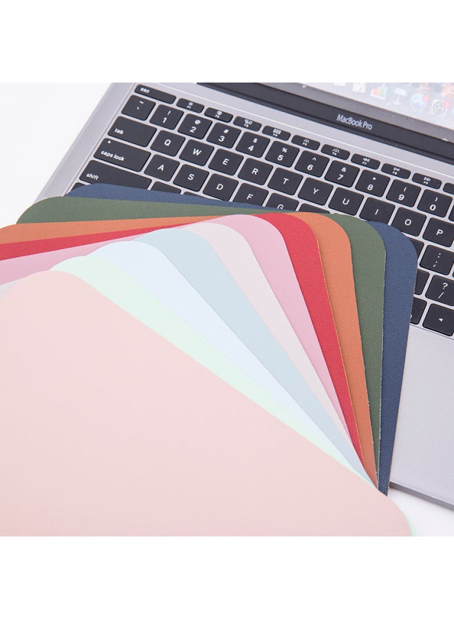 Leather Non-slip Mouse Pad Office Desk Mat Small Mouse Pad Double-sided Leather Pad Waterproof Mouse Pad Logo Printing-Color:25*21 Car Line-Pattern:Chinese Red + Black - Image 4