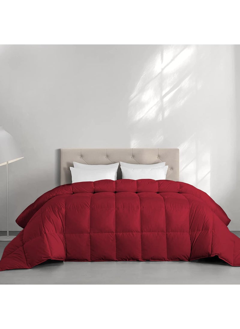 Grace Linen Grace Linen Winter Comforter King Size 300 GSM Comforter for Winter Blanket Soft Microfiber Soft Luxury Design DuvetBlanket King Size 90X106 Burgundy Color  - Image 2