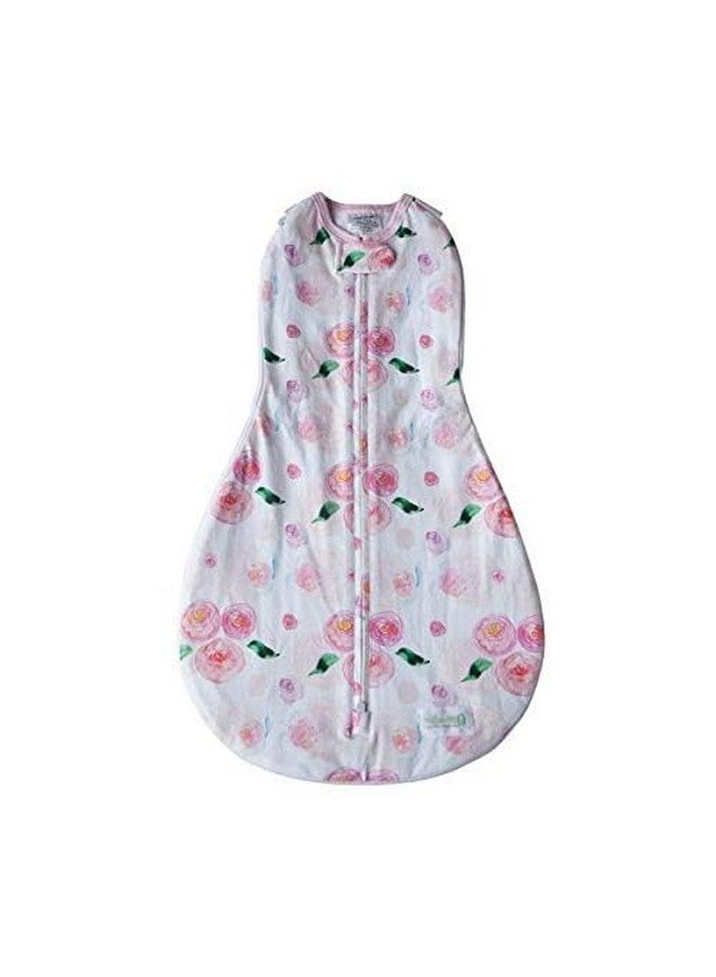 Woombie Grow with Me Baby Swaddle with Leggies, Watercolor Roses, 0-9 Months - Image 5
