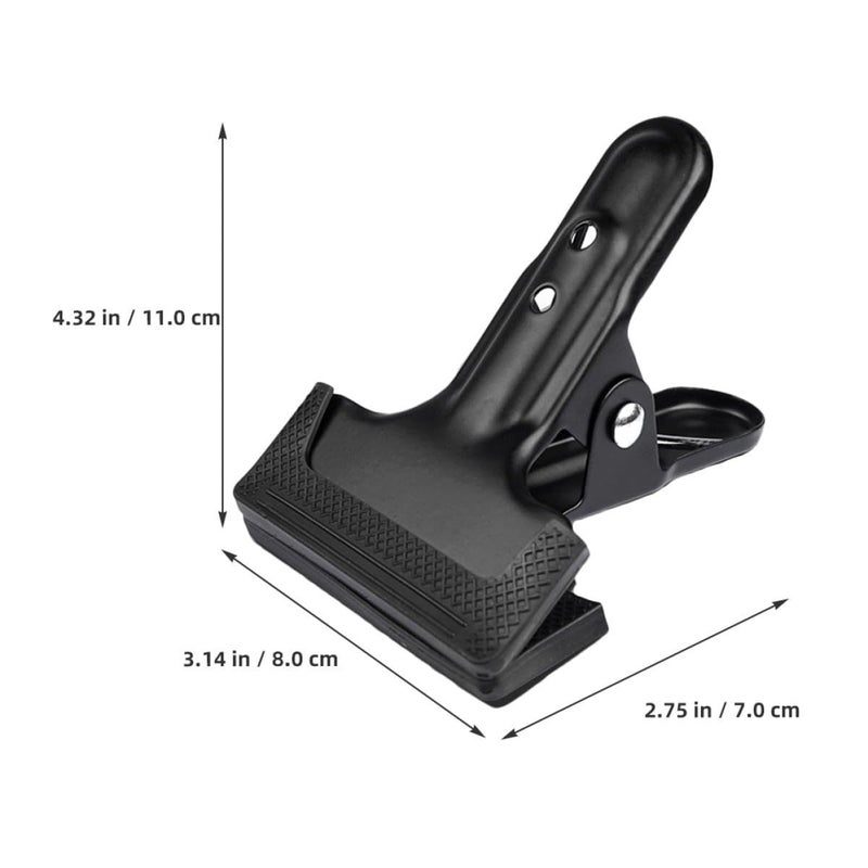Heavy Duty Metal Background Clamps 4 Pack Black For Studio Photo Backdrop Support - Image 3