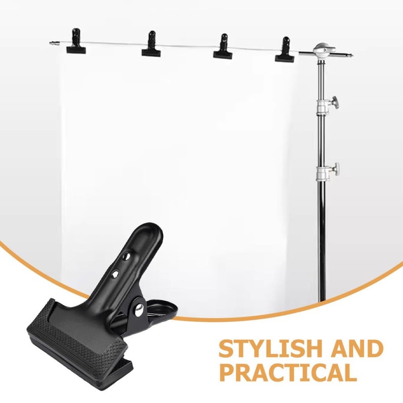 Heavy Duty Metal Background Clamps 4 Pack Black For Studio Photo Backdrop Support - Image 4