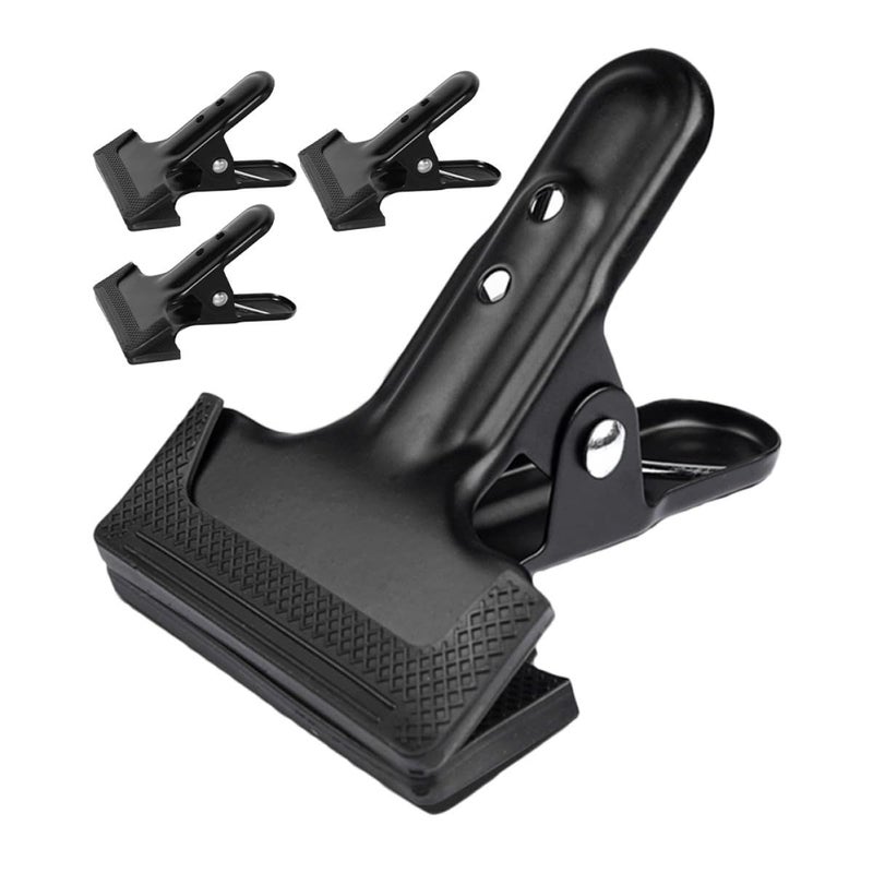 Heavy Duty Metal Background Clamps 4 Pack Black For Studio Photo Backdrop Support - Image 2