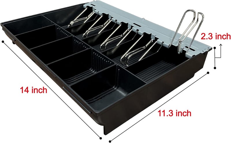 HK SYSTEMS SAM4S Cash Drawer Insert Money Tray Metal wire gripper 57, 5 Bills and 5 Coins, Compatible with Sam4s ER-5200, ER-5240, ER-5215, ER-900 Series, HK-7200 HK-7240, HK-7215 Series - Image 2