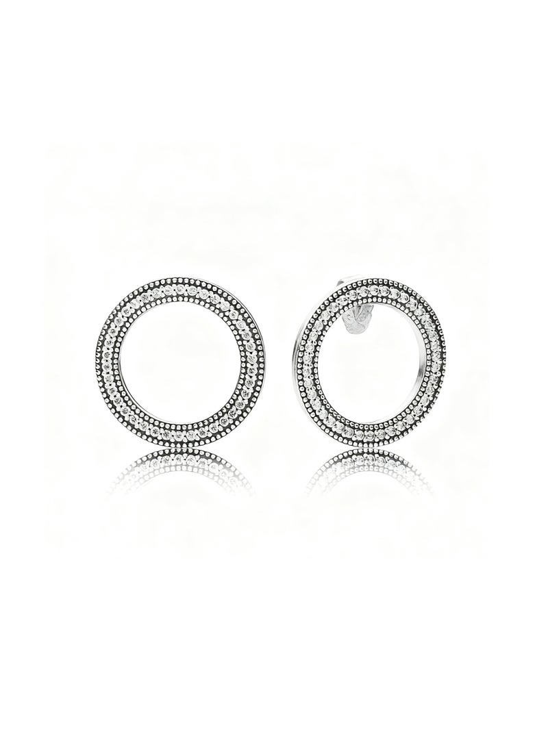 دورا أقراط دائرية مرصعة