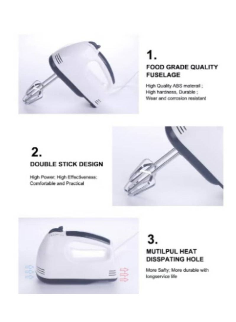 دينكس خلاط يدوي 7 سرعات 260 واط مع مقبض مريح يناسب راحة اليد تماماً لون أبيض - Image 3