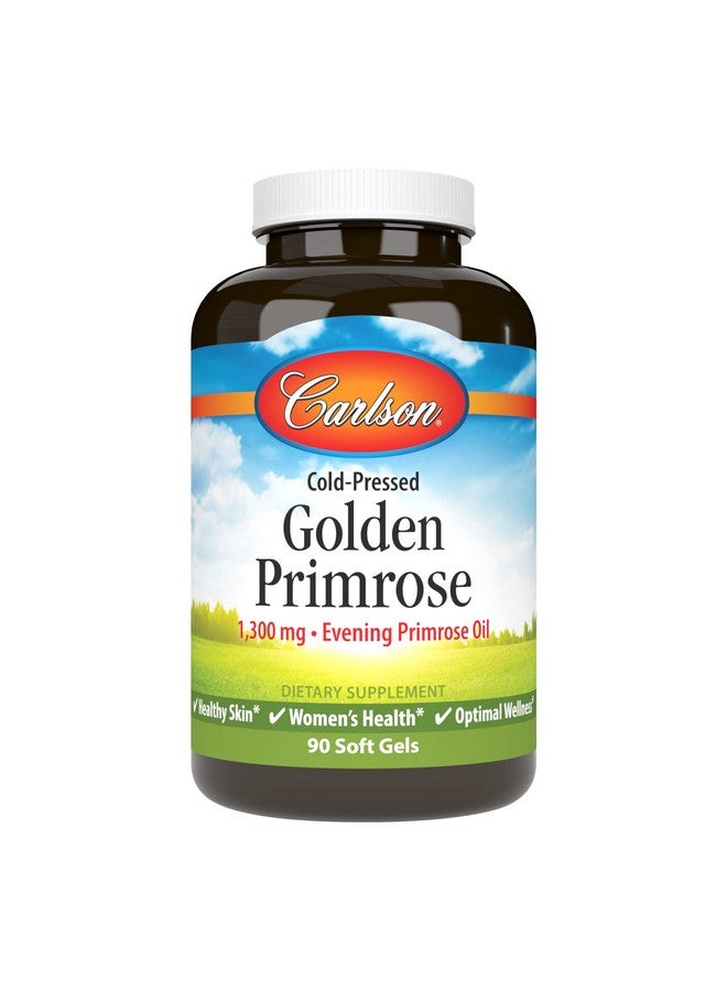 Carlson Golden Primrose 1300 Mg Evening Primrose Oil Coldpressed Healthy Skin Women Health & Optimal Wellness 90 Softgels - Image 2