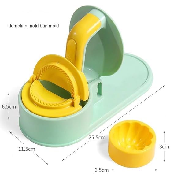 Moxtiza Moxtiza Dumpling Maker 3 in 1 Momo Maker Gujiya Maker Machine Momos Maker Machine Kajjikayalu Karanji Maker Samosa Maker Skin Press Mould for Ghughra with Dumpling Puri Maker  - Image 2