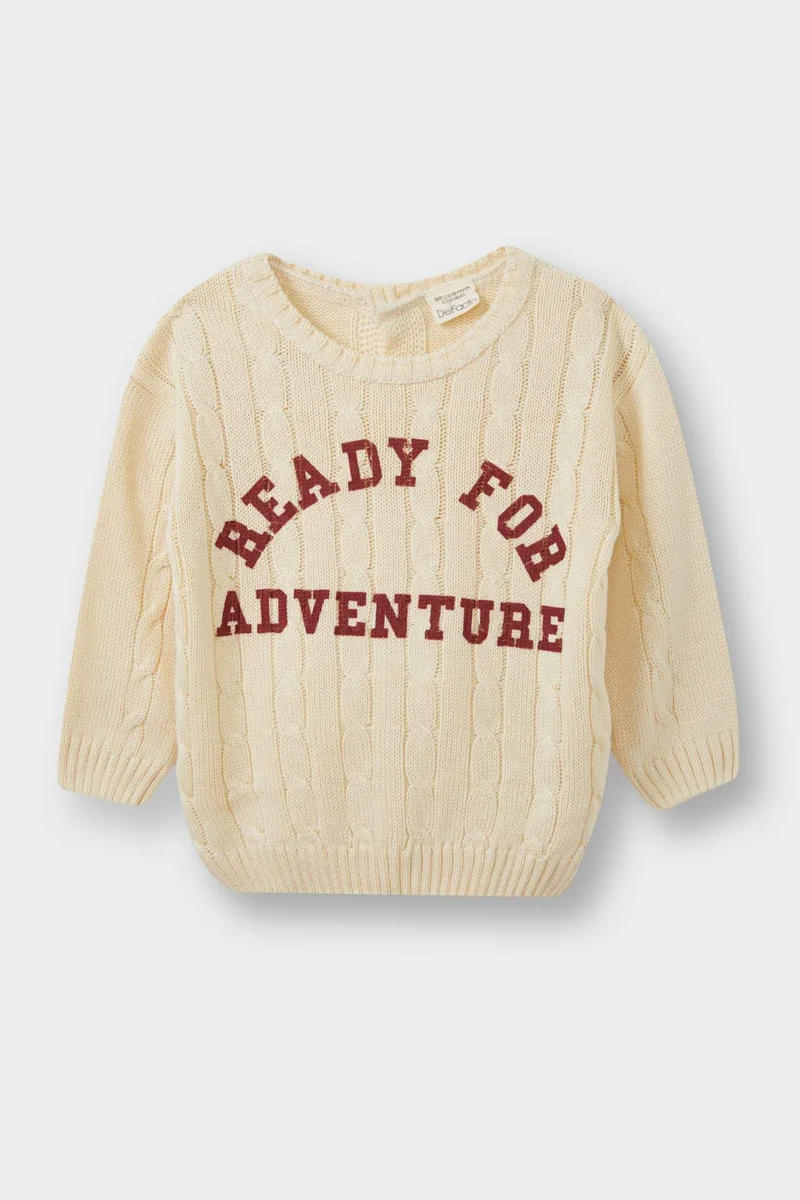 ديفاكتو Baby Boy Crew Neck Printed Pullover