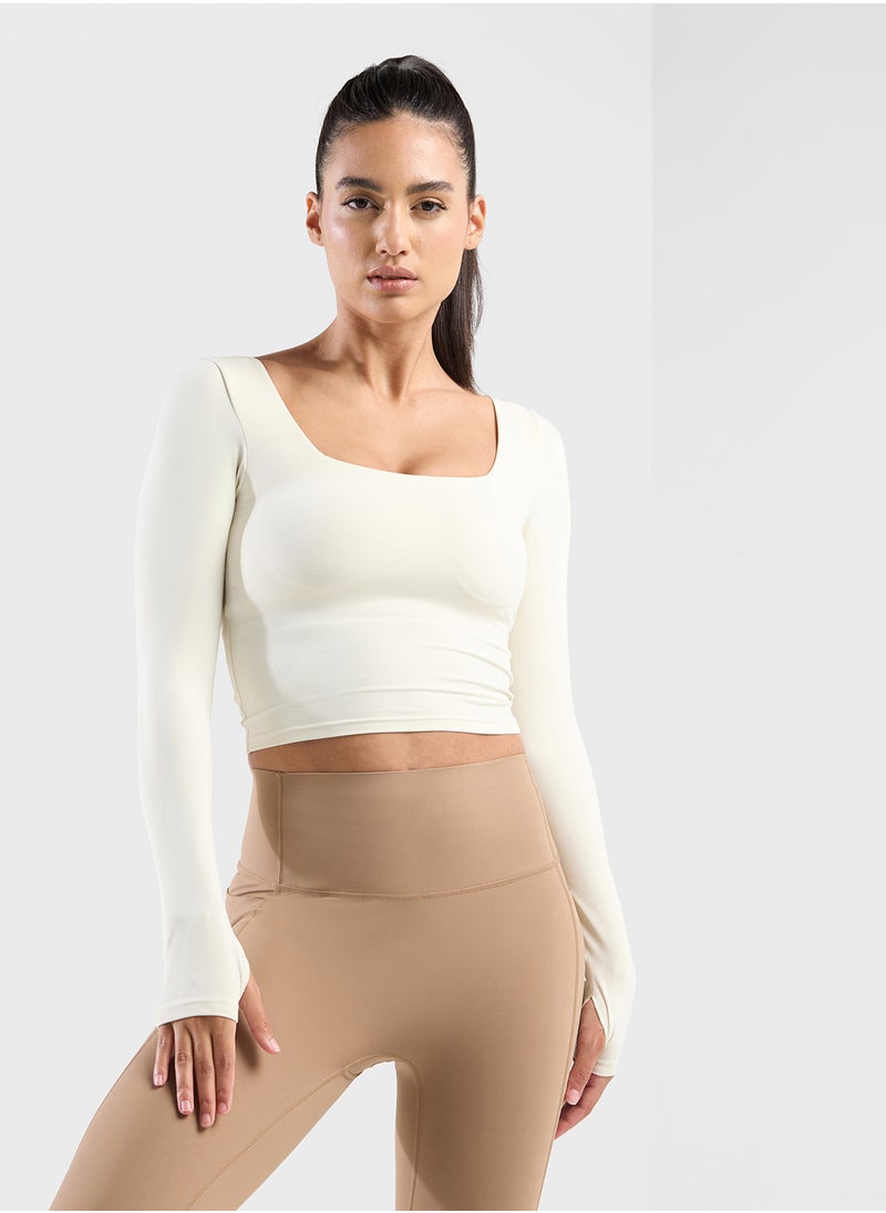 FRWD - Square Neck Long Sleeves Top - Image 1