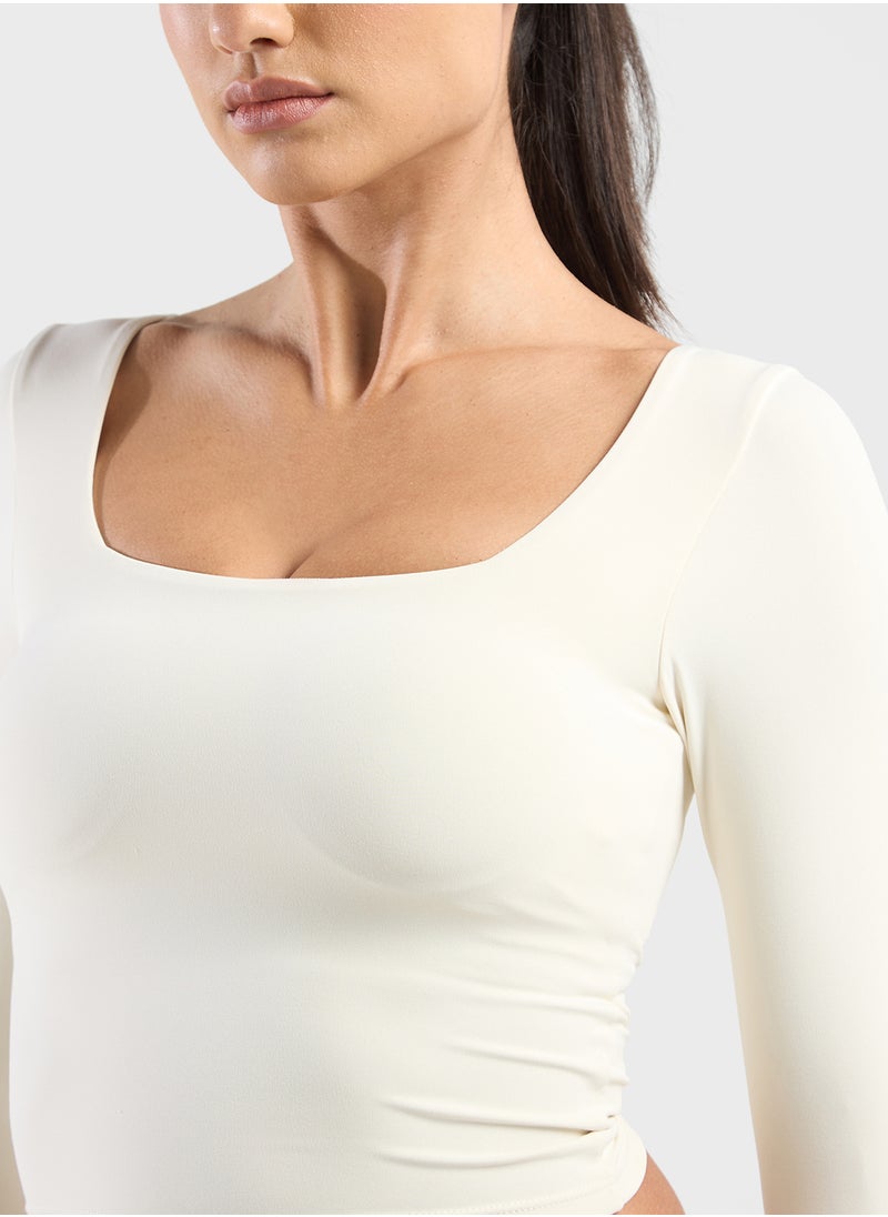 FRWD - Square Neck Long Sleeves Top - Image 1