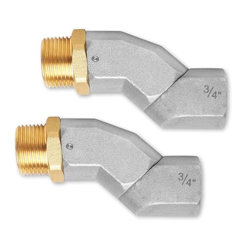 YIENAKFUN 2PCS 3/4 Inch NPT Fuel Hose Swivel 360 Rotating Connector for Fuel Nozzle Multi Plane Fuel Plane Swivel - Image 1