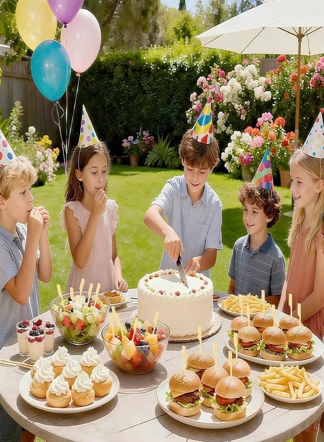 100 قطعة أسياخ من الخيزران للمقبلات، أسياخ شواء بطول 12 سم، أعواد أسنان فاخرة للمقبلات، أسياخ خشبية مسطحة، أعواد طعام للحفلات والمشروبات، شواء الفاكهة، لوحات اللحوم الباردة - Image 5