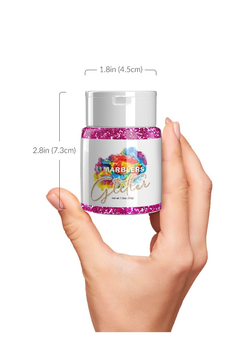 MARBLERS MARBLERS Twinkle Glitter [Silver] 1.5oz (42g) | Fine | Non-Toxic, Vegan, Cruelty-Free | Face, Body, Eyeshadow, Hair, Festival, Party Makeup | Nail Art, Polish | Resin, Tumbler, Slime, Craft  - Image 3