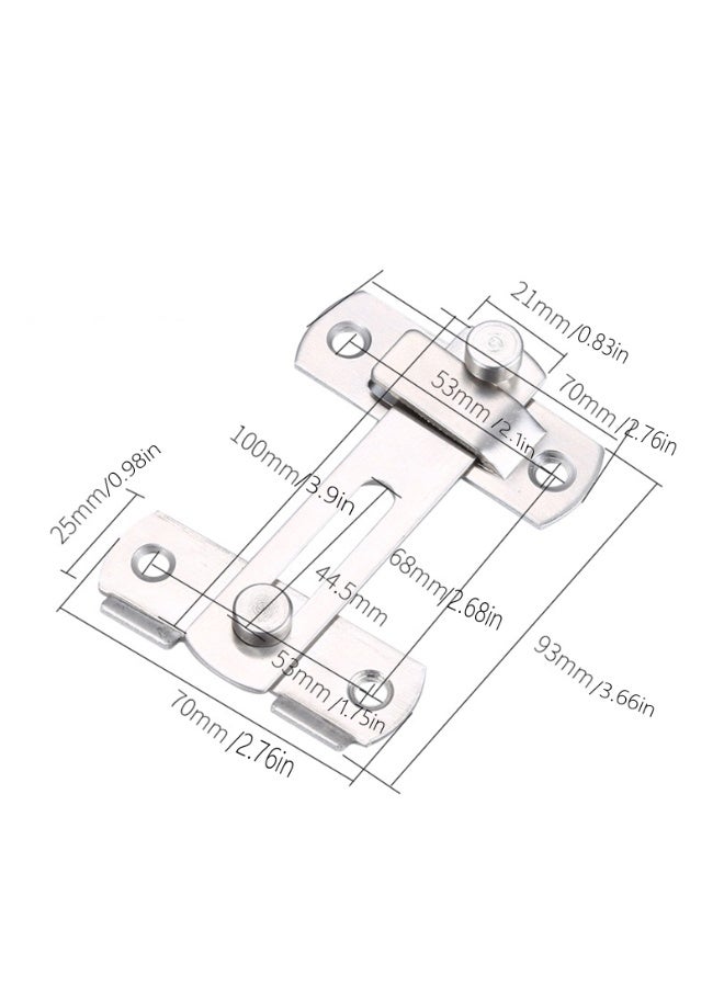2PCS Stainless Steel Door Holder Flip Latch Safety Door Bolt Lock (4 inch) - Image 4