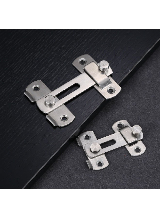 2PCS Stainless Steel Door Holder Flip Latch Safety Door Bolt Lock (4 inch) - Image 2