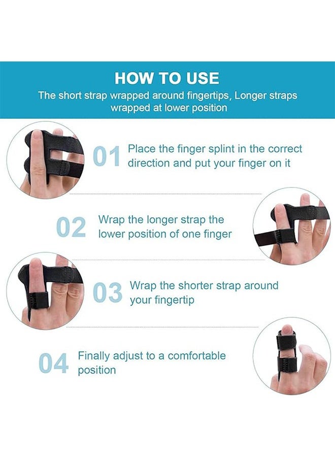 4 Pcs إصبع جبيرة إصبع مستقيم لتصويب أو دعم الأصابع المكسورة والإصابات الرياضية - Image 4