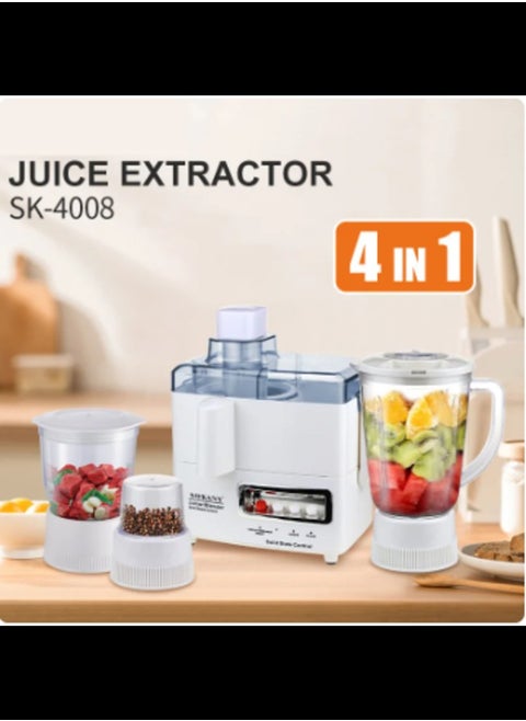 SK-4008 Household Juice Extractor 800W Strong Power Multifunction Blender Grinder 1500ML Large Capacity