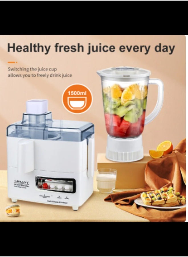 sokany SK-4008 Household Juice Extractor 800W Strong Power Multifunction Blender Grinder 1500ML Large Capacity  - Image 3