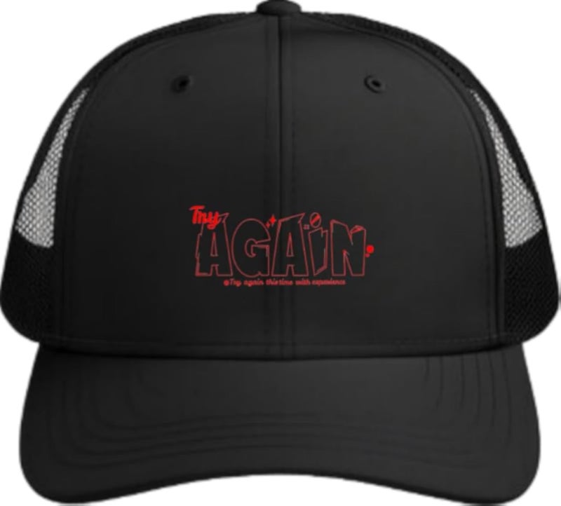 Try again this time with experience Planets unisex baseball cap Black