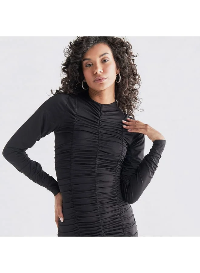 Splash FAV Ruched Long Sleeve Dress