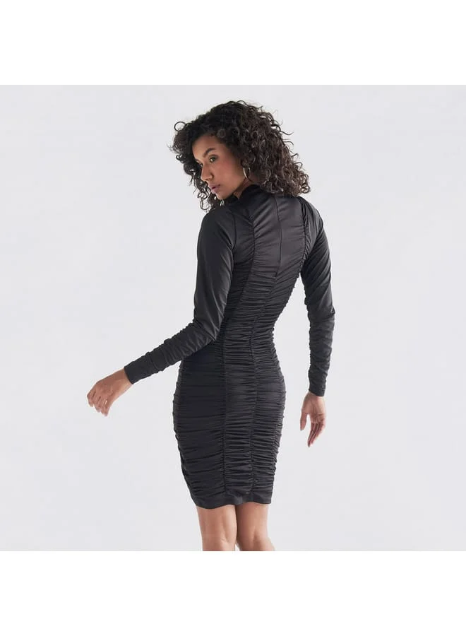 Splash FAV Ruched Long Sleeve Dress