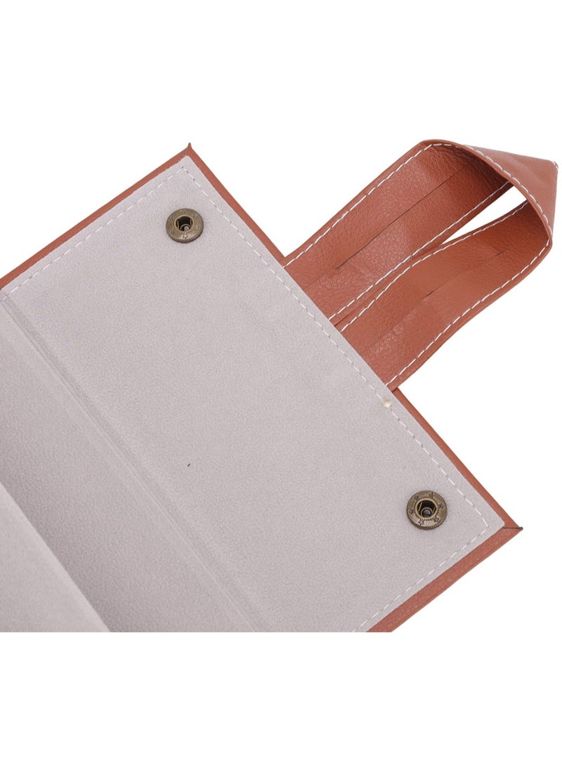 Generic 5 Slots Travel Foldable Sunglasses Organizer PU Leather Eyeglasses Case for Women Men Portable Eyewear Display Storge Box  - Image 5