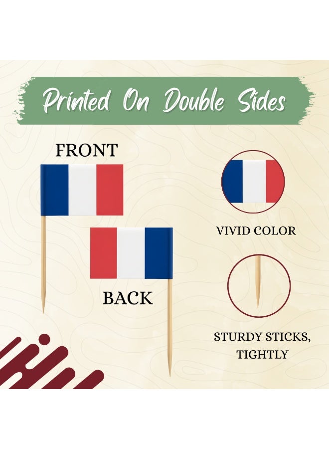 PRINTSHOP4ME Football Cake Topper Set | 48 Country Flags | Pack of 50 Decorations (France) - Image 5