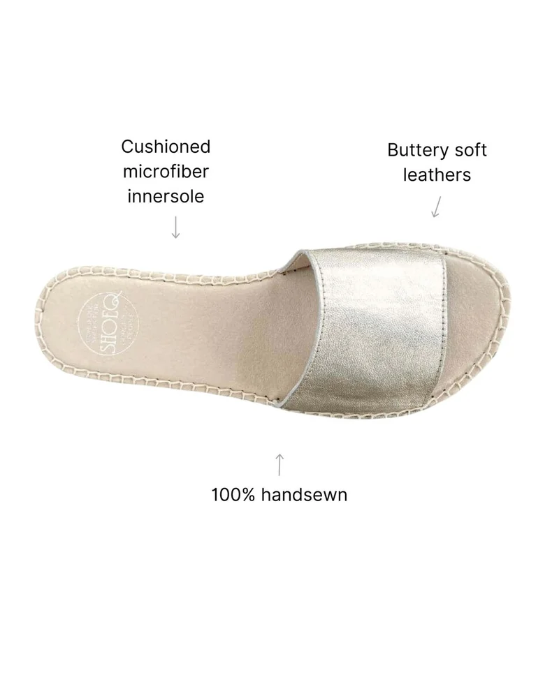Shoeq Champagne Summer Espadrille for Women | Best Price UAE