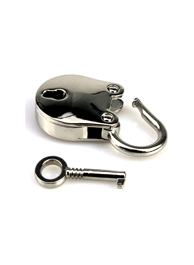 PROMASS PROMASS 1PCS Vintage Mini Bear Padlock Key Lock Antique Style Small Key Lock (Silver)  - Image 4