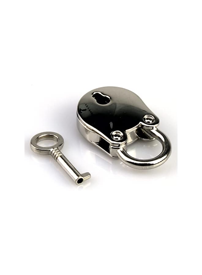 PROMASS PROMASS 1PCS Vintage Mini Bear Padlock Key Lock Antique Style Small Key Lock (Silver)  - Image 2