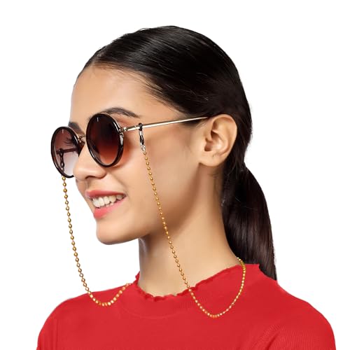 VIVID vision Unisex Adult Metal Eyeglass Holder Strap Cord | New Chain Adjust on Sunglasses | Anti-slip Retainer Lanyard String Eyewear Frame | CH-271-A-GOLD - Image 1