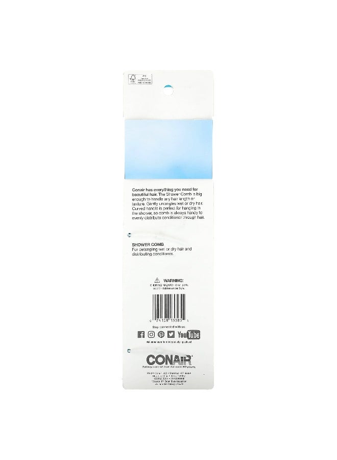 CONAIR Conair, Detangle & Smooth Shower Comb, For Wet or Dry Hair, 1 Comb  - Image 3