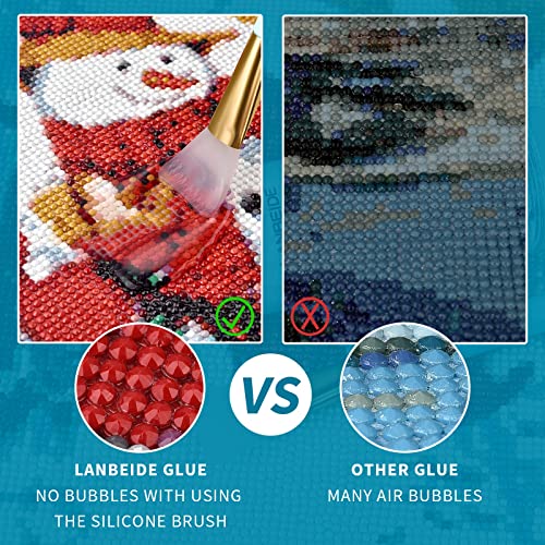 LANBEIDE Updated Diamond Painting Sealer 200ML with Silicone Brush 2 Packs, 5D Diamond Painting Glue Sealer for Diamond Art Coaster Permanent Hold & Shine Effect Conserver for Jigsaw Puzzles (14 OZ) - Image 4