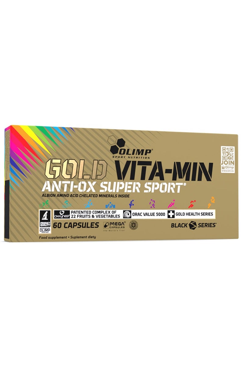 أولمب جولد فيتامين-مين مضاد للأكسدة سوبر سبورت، 60 كبسولة | مكمل غذائي متعدد الفيتامينات والمعادن مع مُركّب مُضاد للأكسدة لأسلوب حياة نشيط