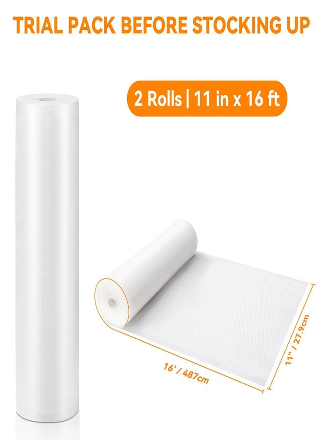 Wevac Vacuum Sealer Bag Rolls, 11"x16' (2 Rolls), Heavy Duty Food Storage for Sous Vide, Freezer, Meal Prep, Keep Food Fresh Longer - Image 2