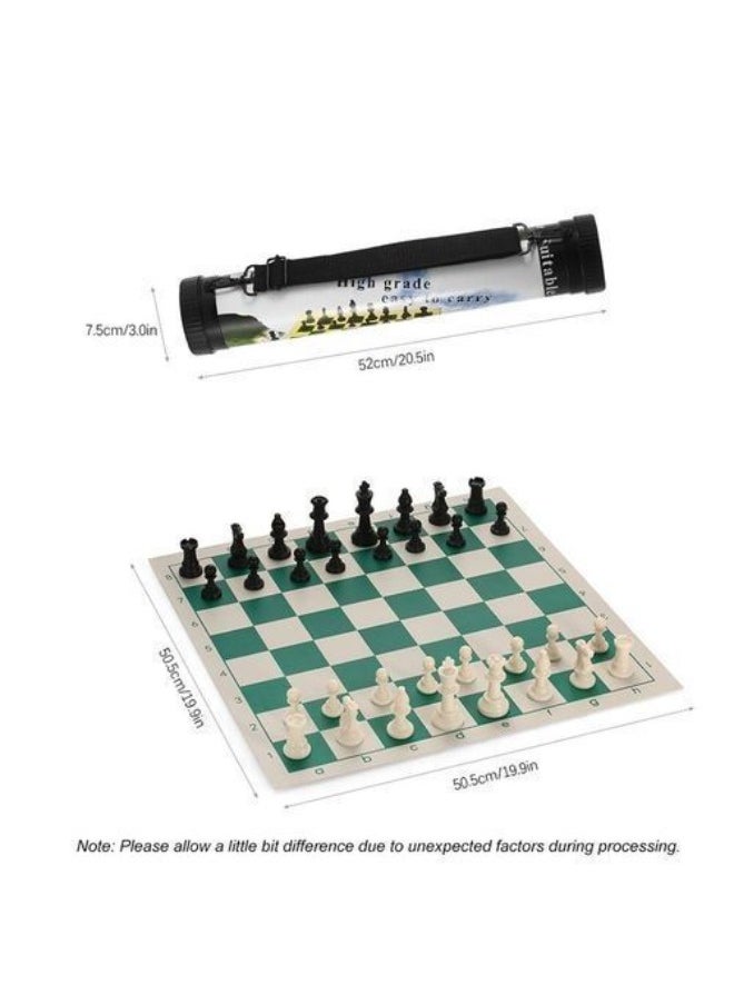 null - Leather folding chess with stand - Image 1