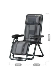 Deoxys Deoxys Portable Massage Chair Luxury Full Body Reclining Patio Camping Lounge Chair Folding Recliner for Indoor Zero Gravity Chair  - Image 2