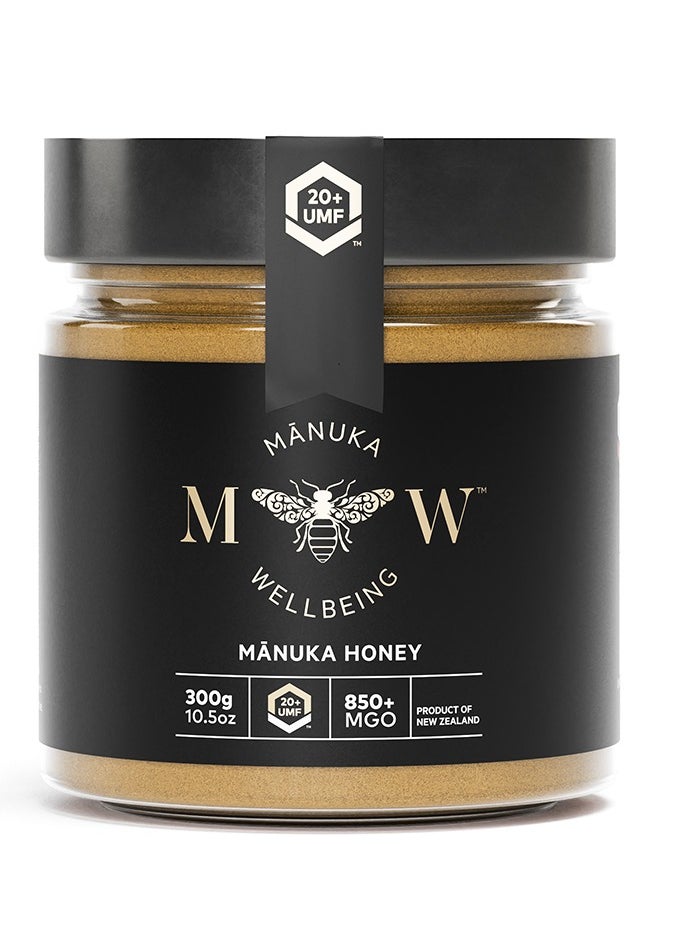 MANUKA WELLBEING - Pure New Zealand’s Finest Manuka Honey UMF 20+ ,MGO 850+, Certified Pure Raw Manuka Honey in a Jar. 300g. - Image 1