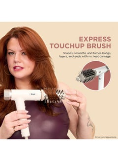 Shark Shark XSKHD3RRBA SpeedStyle Express Touchup Brush, Attachment for Shark SpeedStyle Blow Dryers (Work with HD3xx Series only), Hair Drying & Styling Tool, for Shaping Bangs, for All Hair Types, Stone  - Image 2